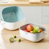 Handheld Double-layer Drainage Basket Fruit and Vegetable Basket Kitchen Storage Basket Household Fruit Basket