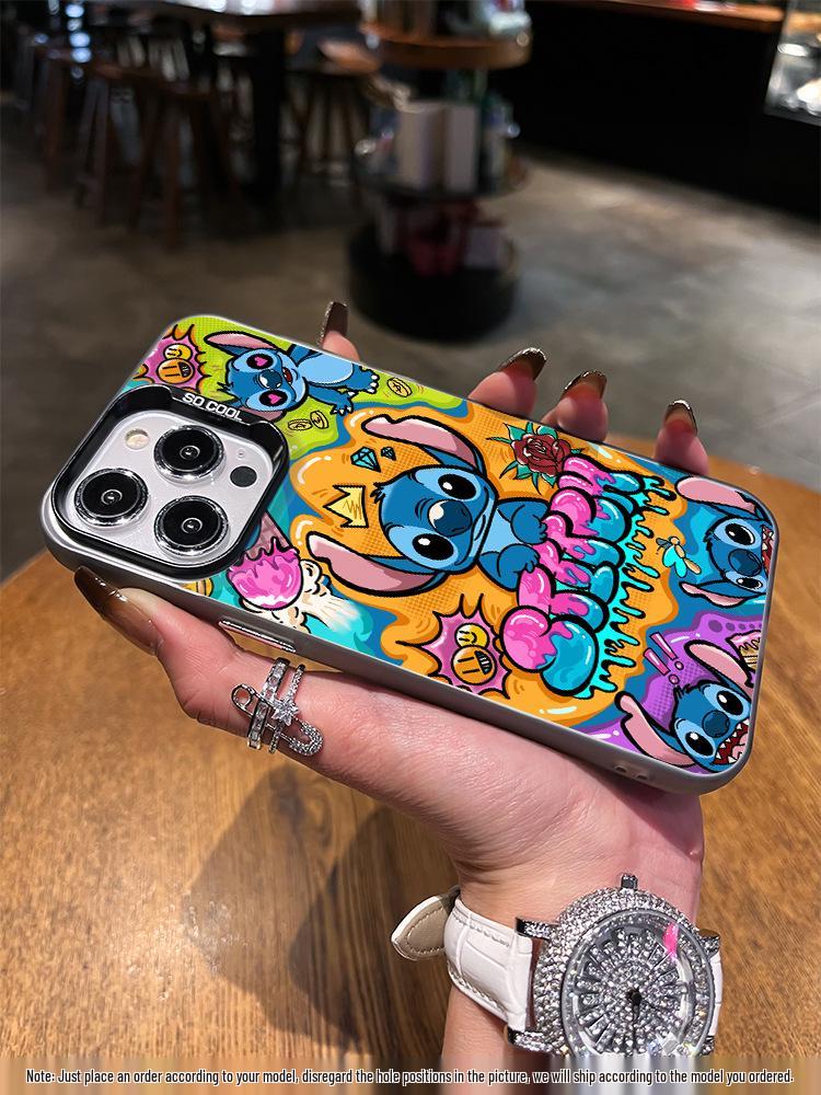 Серебряный чехол Stitch для iPhone 12/12 Pro Max/13/14/15 Plus/16/17