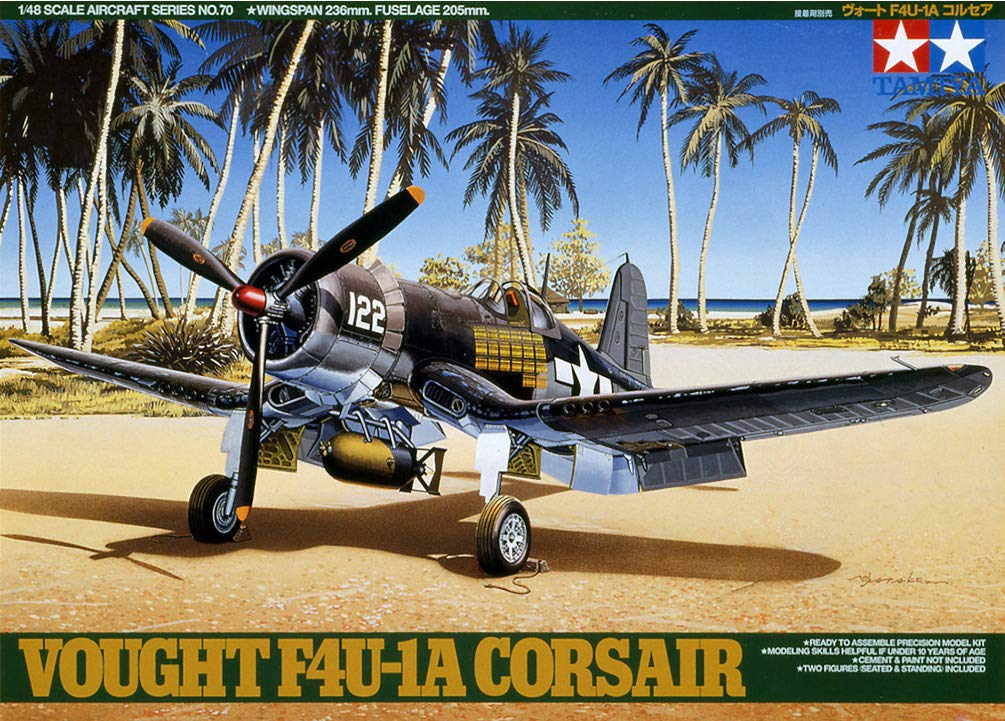 Серия шедевров авиации Tamiya 70 Военно-морской флот США Vought Corsair Пластиковая модель-конструктор 61070 1/48 Нет. F4U-1A