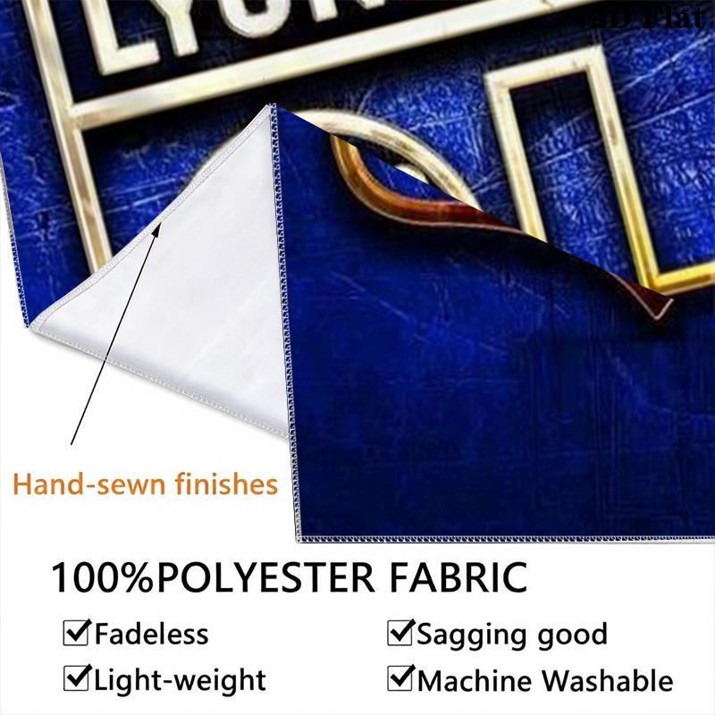 Olympique Lyonnais Wall Tapestry Aesthetic Wall Hanging Printed Fabric Blanket Decorative Tapestries for Bedroom Living Room Home Decor
