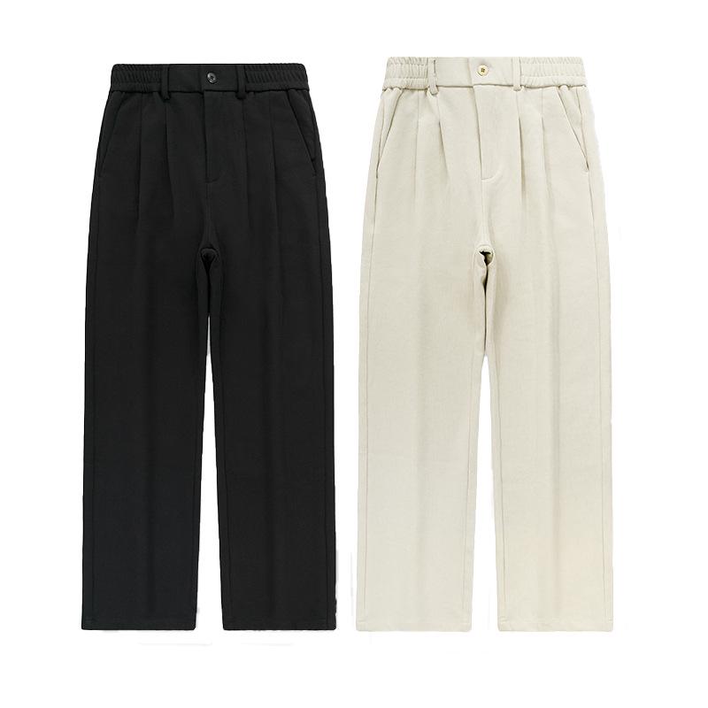 LKTM Мужские повседневные прямые брюки на весну/осень - Простые, свободные, высококачественные и универсальные