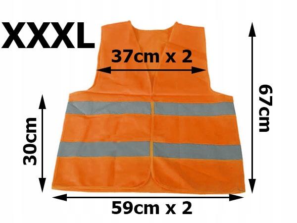 Kamizelka Odblaskowa Pomarańczowa Xxxl