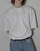 WORK ON BODY OFF [Shoulder +3Cm] Wide Oversized Short Sleeve T-Shirt [White]