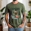 100% Pure Cotton T-Shirt Explore Nature Camping Outdoor Adventure Retro Style Casual Tee Breathable Short Sleeve