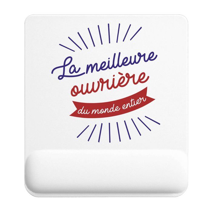 Tapis de souris - PLANETEE - Ouvrière Meilleure Monde - Multicolore - 22x18 cm - 3 mm