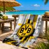 Пляжное полотенце Borussia fcfc, Быстросохнущее, Легкое в уходе, Подходит как для фитнеса, так и для пляжного отдыха, Спортивная необходимость