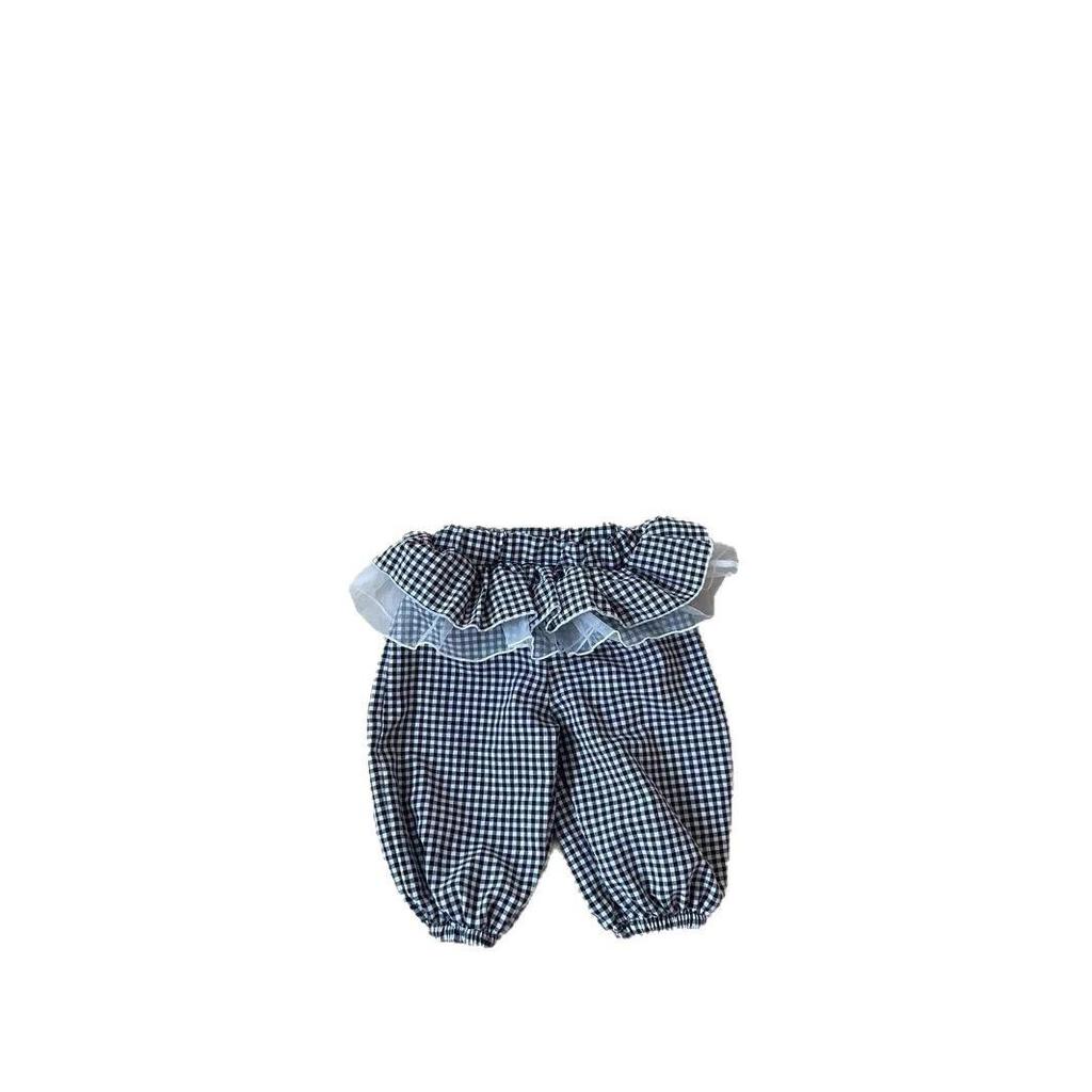 Korean Spring Style Girls' Toddler Sweet Lace Plaid Mesh Pants Skirt