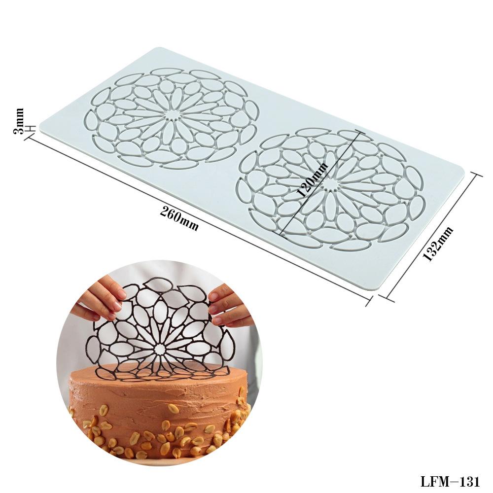 Круглый цветочный венок, кружевной коврик, форма для сахара в форме камешков, форма для пчелы, украшение для десерта, силиконовая форма для кухни, инструмент для выпечки