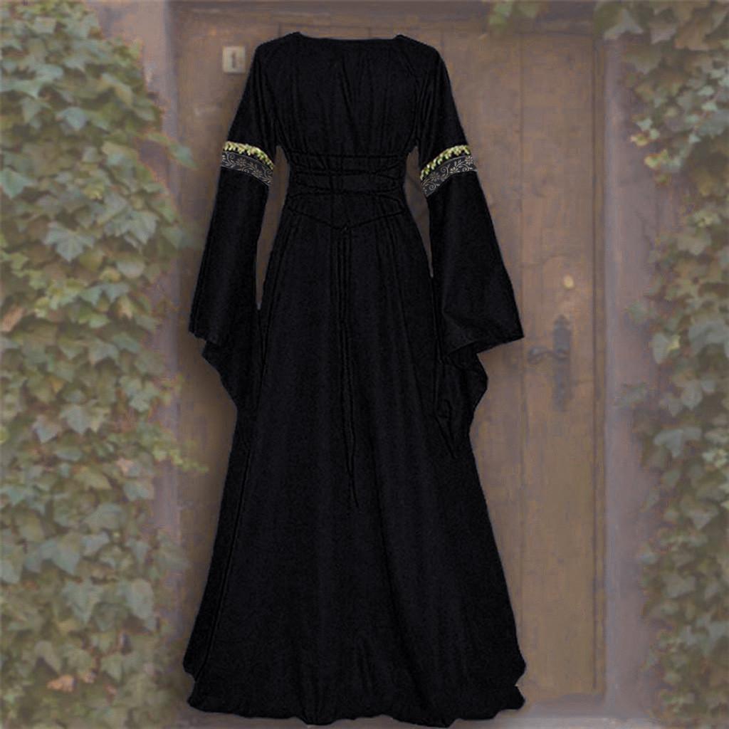 Women's Vintage Floor Length Gothic Cosplay Dress