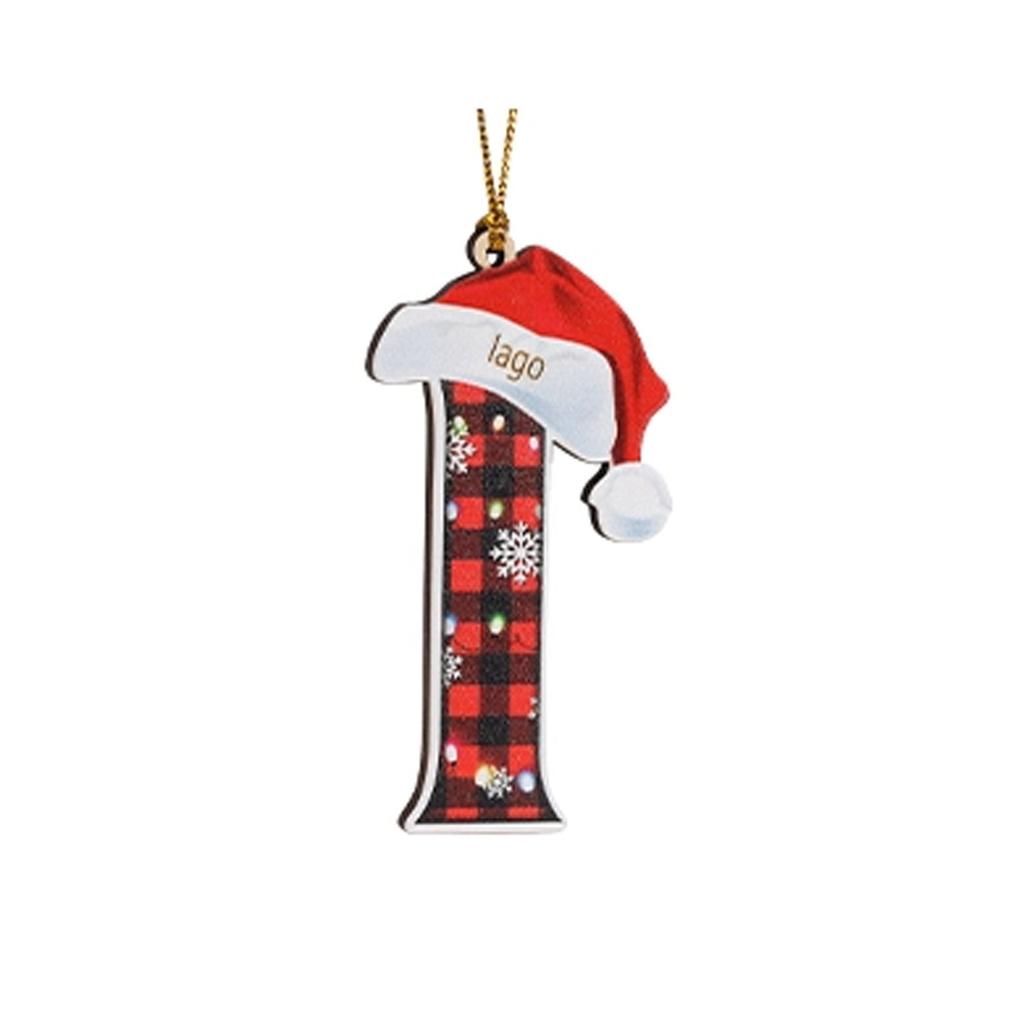 2D Christmas Decoration Pendant Christmas Tree Tag Theme Party Crafts Ornament