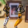 3Pcs/Set Resin African Girls Crafts Living Room Figurines Home Decoration Office Desktop Africa Women Ornaments