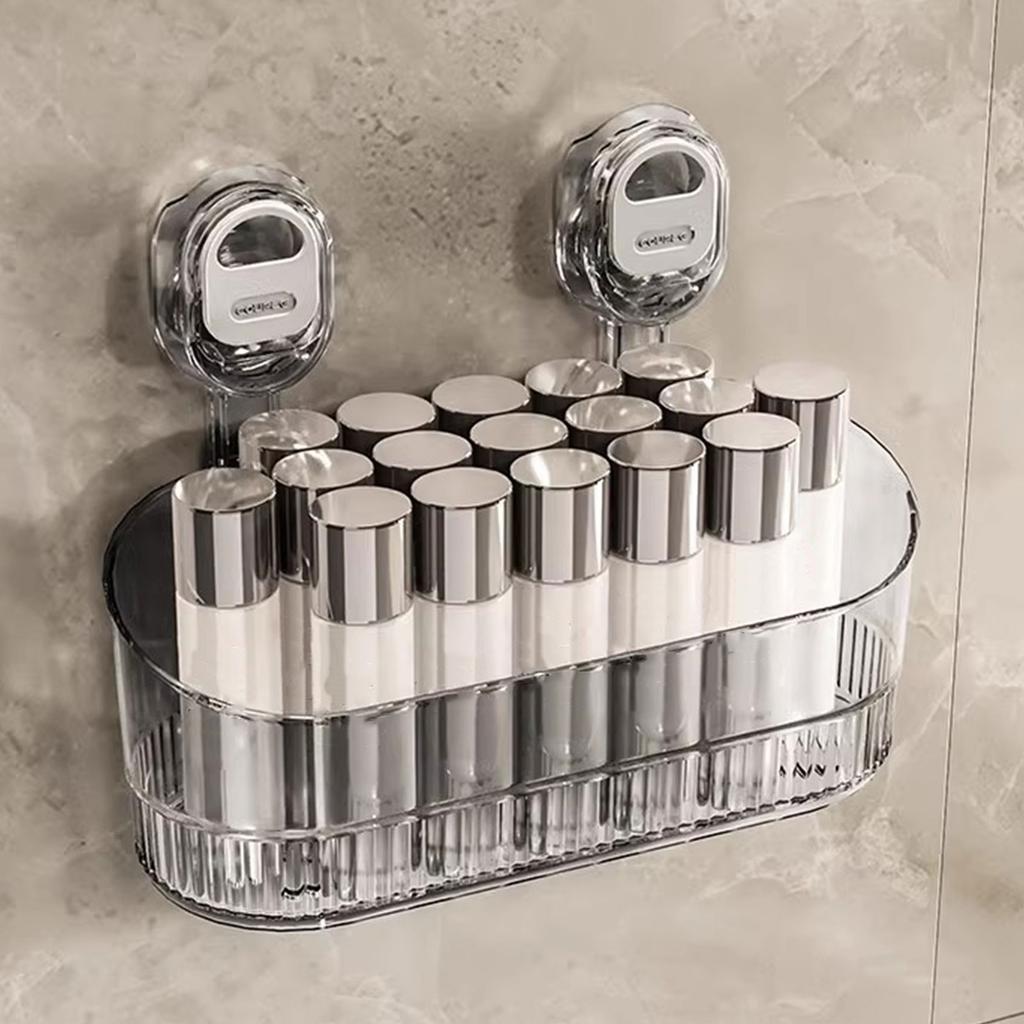 Мощная присоска Стеллаж для хранения Прочный пластиковый присоска Полка Стеллаж для хранения Для ванных комнат Кухонь и Спален