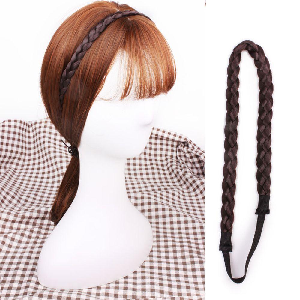 Elastic Hair Accessories Headwear Twisted Wig Headband Synthetic Wig Hair Bands Braided Headband