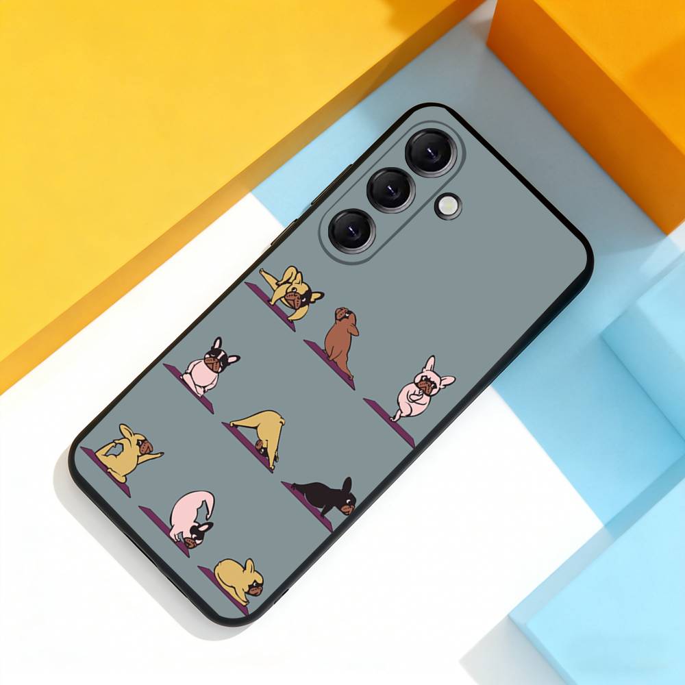 Французский бульдог Милый Для Samsung Galaxy A 22,71,53,52,51,72,73,5G,Note,J7,8,9 Чехол для телефона Мягкий Черный Чехол