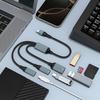 Адаптер-разветвитель USB C 2/3 в 1 поддерживает быструю зарядку и передачу данных для телефона, планшета и других устройств