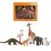 Childrens Wild Animal Pvc Model Set With Giraffe Tiger Elephant Flamingo For Educational Play
