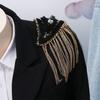 Pearls Pearls Tassel Epaulet Badge Shoulder Brooches Tassel Chain Shoulder Board  Stage Performance