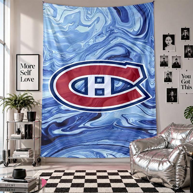 Wall TapestryMontreal Canadiens Art Hanging Cloth Decorative Background Cover for Room Decoration