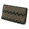 Inden Business Card Large Black with White Claw Arabesque [Inden-ya] Holder, Capacity, Deerskin, Lacquer, Pattern, 2501-11-009