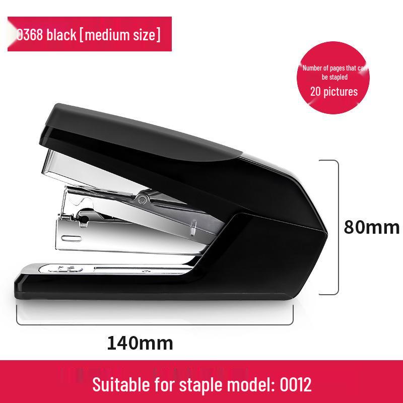 Deli Stationery Student & Office Labor-Saving Stapler, Large & Medium Sizes, Thickened Design