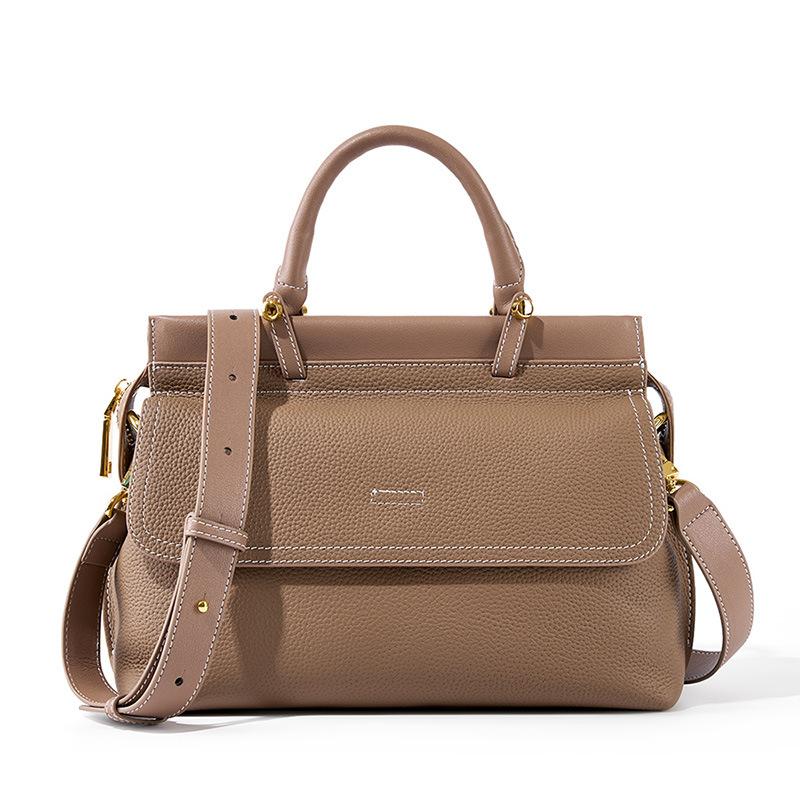 Сумка из коровьей кожи первого слоя для женщин Новая сумка из натуральной кожи для женщин Сумка кроссбоди Сумка почтальона Для поездок на работу Большая вместимость На плечо Портфель