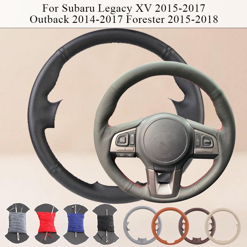 Car Steering Wheel Cover For Subaru Legacy XV 2015-2017 Outback 2014-2017 Forester 2015-2018 Microfiber Leather Auto Grip Cover