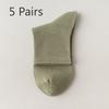 5 пар хлопковых носков до середины икры на весну, лето и осень. Антибактериальные носки из чесаного хлопка с защитой от запаха. Удобные носки из хлопка без косточек.