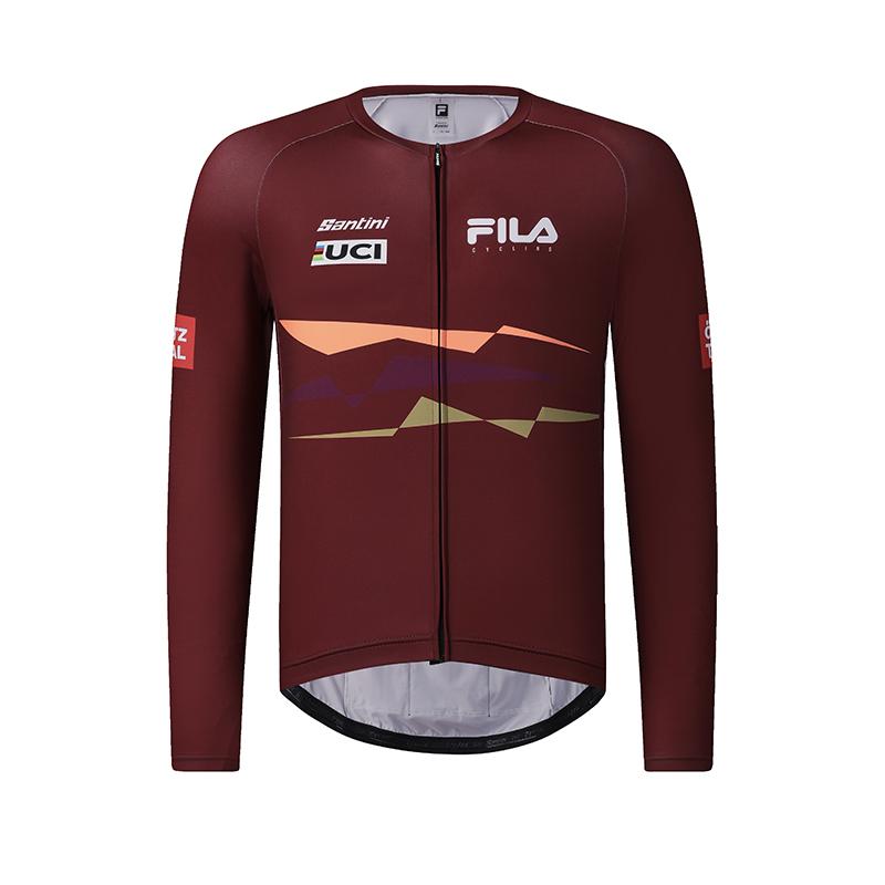 Новый трикотаж для велоспорта FILA CYCLING Мужской бордовый A11M518503F-RD