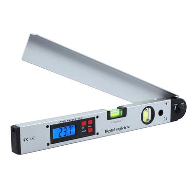 0~225° ЖК-цифровой транспортир спиртовой уровень угломер измерительный прибор подсветка с портативной сумкой ручной измерительный инструмент 255/400 мм