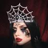 Хэллоуинская корона-паутина, жуткая тиара-паутина, головной убор для женщин и девочек, аксессуар для костюмированной вечеринки на Хэллоуин