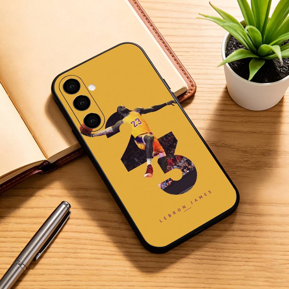 Чехол для телефона L-LeBron James-S 23 для Samsung Galaxy A73,A72,A71,A70,A53,A52,A51, Мягкий силиконовый черный чехол