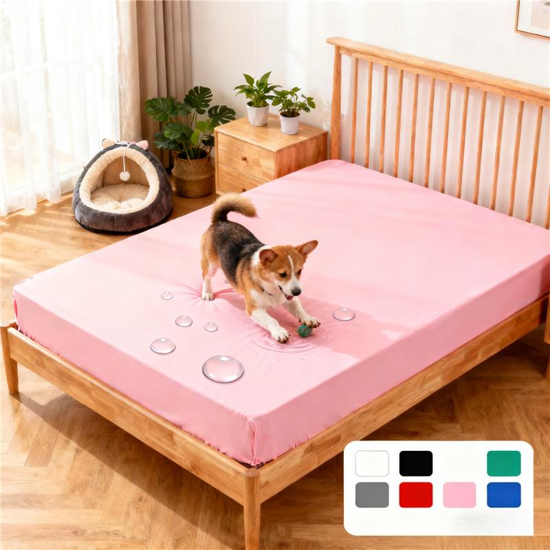 2027 Fashion Waterproof Mattress Cover Quilted Fitted Sheet 140*200 160*200 Mattress Protector Solid Color Bed Cover
