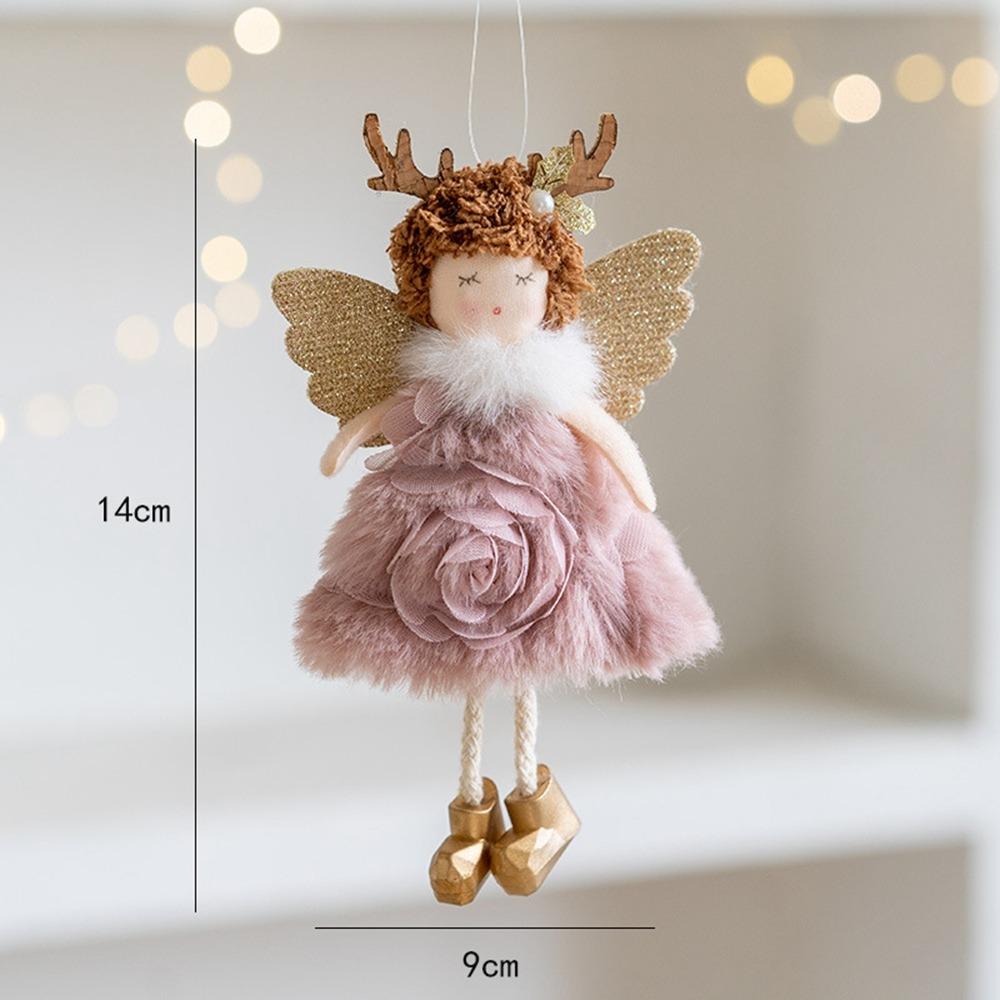 Angel Girl Christmas Angel Doll Drop Ornaments Hanging Pendant Plush Toy Pendant Party Gift Old Man Snowman Xmas Tree Pendant
