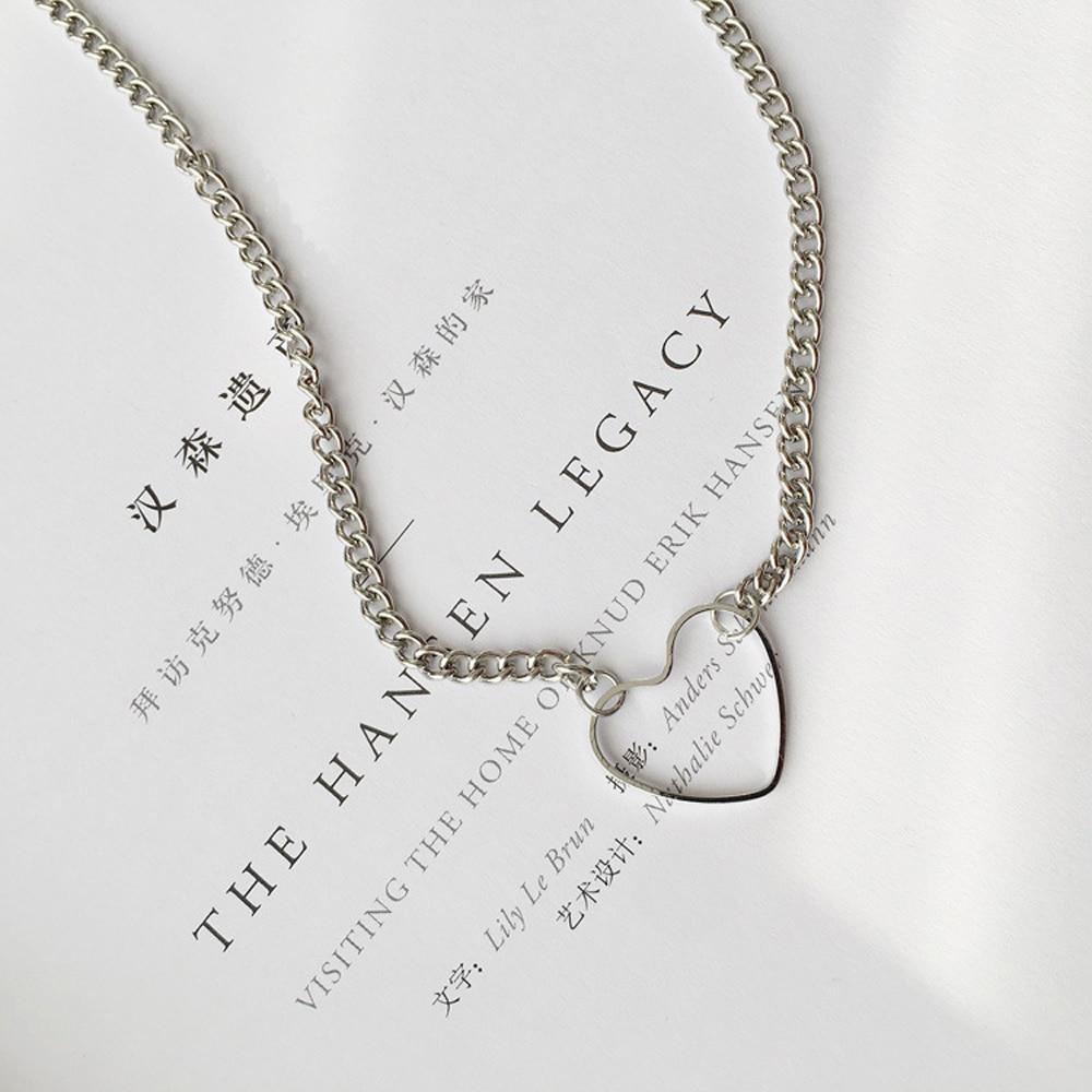 Scione Hollow Heart Choker ожерелья для девушек и женщин, ожерелье с подвеской в форме сердца, подарок