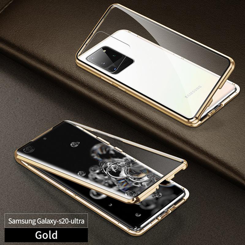 360 Full Protection Magnetic Double Sided Glass Case For Samsung S25 S24 S23 S22 S21 S20 Ultra Plus A15 A55 A14 A54 iPhone 16 15 14 13 12 11 Pro Max