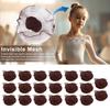20Pcs Ballet Buns Hair Net 5MM Invisible Breathable Stretchy Nylon Women Girls Stewardess Nurse Bank Staff Hairbun Elastic Edge Mesh Cover