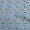 Cotton Flex Blue Fabric Floral Quilting Supplies Print Sewing Fabric By The Yard 40 Inch