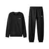 Модный пуловер без капюшона Li Ning с круглым вырезом, теплый флисовый топ с длинным рукавом, удобный комплект из длинных брюк и толстовки, мужские наборы AWDVH05-1+AKLVC99-1