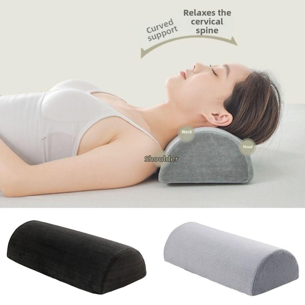 Half Cylinder Half Moon Bolster Pillow Removable Cover Semi-Roll Knee Pillow Home Use