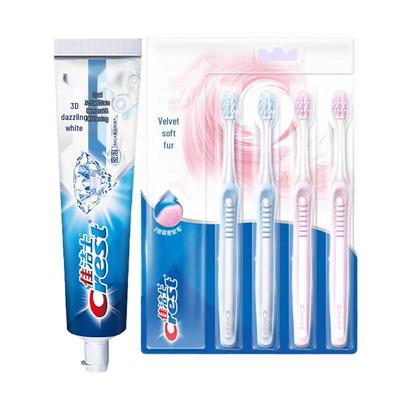 Набор: Зубная паста Crest 3D White и Зубная щетка Velvet Gum Care