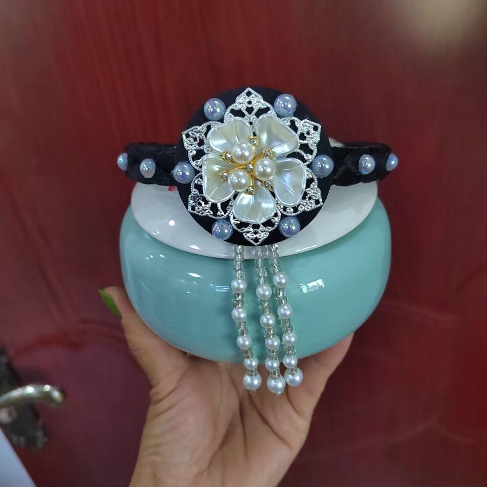 Tassel Korean Headband Flower Stage Dance Hair Hoop Retro Hanbok Hairband  Ladies