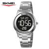 SKMEI 2425 Fashion Digital Watch for Men Stainless Steel Band Waterproof Stopwatch Alarm Date Week LED Backlight Countdown Timer