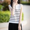 Полосатый безрукавный вязаный свитер Andy Velvet, летний тонкий жилет на бретелях и маленькая блузка
