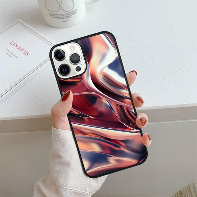 Переливающийся голографический арт чехол для телефона для iPhone 17 Air 14 15 16 13 12 Чехол для Apple Pro Max 6S Plus Coque