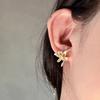 Exquisite Simple Matte Flowers Earrings Female Luxury Niche Vintage Ladies Accessories Elegant Jewelry Design Hundred with Senior Sense Earrings Tide