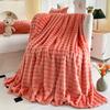 White Luxury Imitation Fur Plush Blanket Warm Super Soft Blankets Bed Sofa Cover Fluffy Throw Blanket for Bedroom Couch Travel