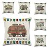 1PC Linen Throw Decorative Pillow Cover Office Touring Car Home Living Bedroom Cushion Case Sofa 45x45cm Car Cushion Cover