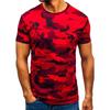 Summer Men's Short Sleeved T-shirt with Digital Printing Camouflage Round Neck Casual Short Sleeved 3D T-shirt