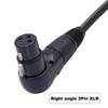 Ongwan XLR Microphone Extension Cable Adapter, Right Angle XLR To Straight XLR Cable, PVC (1 Meter/3.3 Feet)