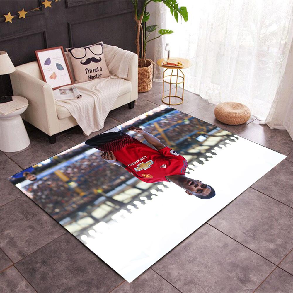 Manchester United's Rashford Applauds Fans Floor Rug Office Rug Perfect for Foyer Outdoor Study room Dormitory Antislip Carpet Office home decor